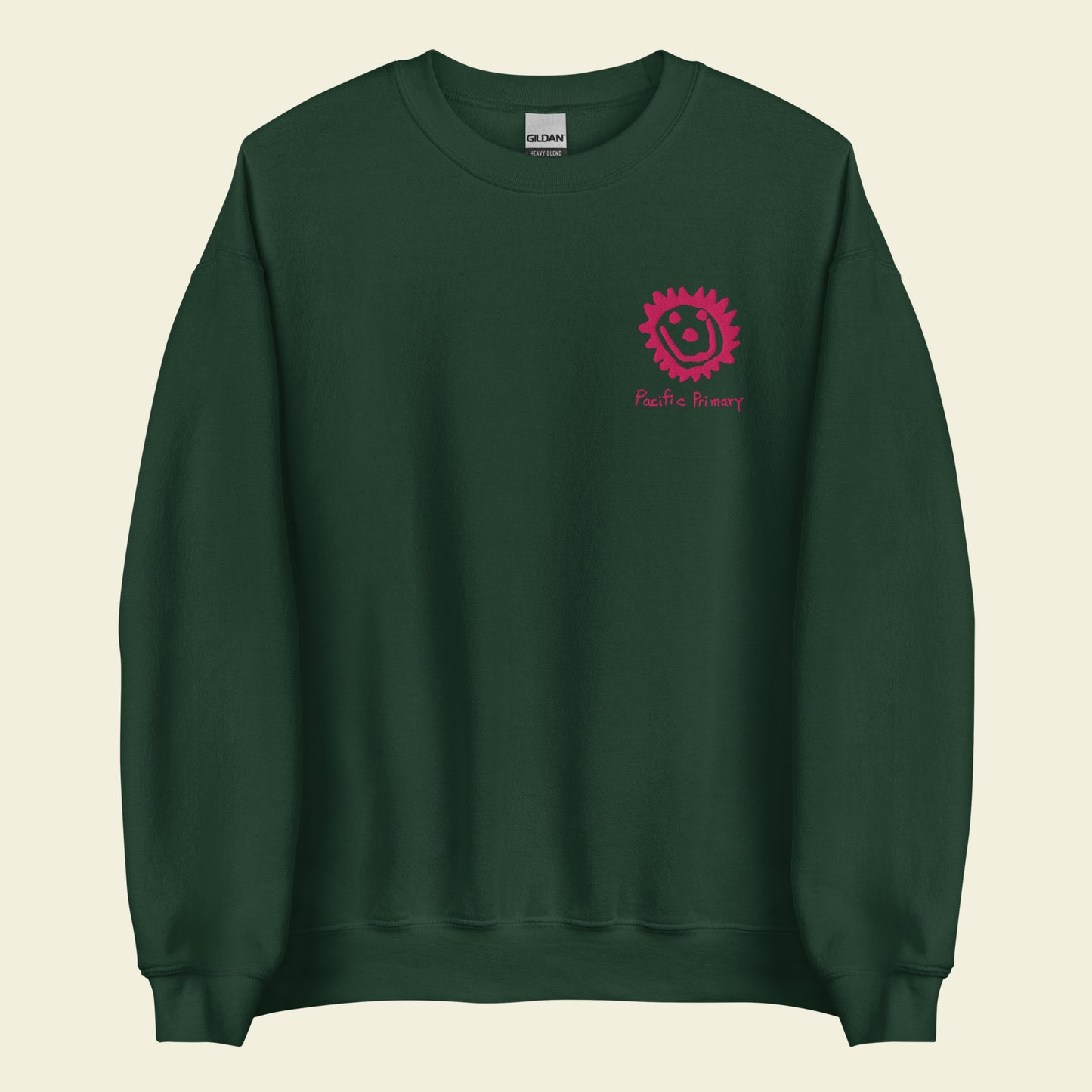 Adult Sun Sweatshirt in Green/Pink