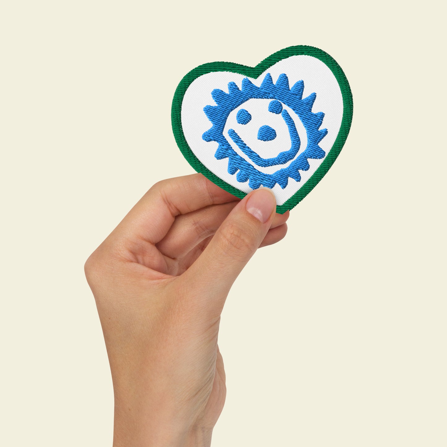 Sun and Heart Embroidered Patch