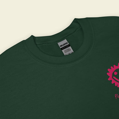 Adult Sun Sweatshirt in Green/Pink