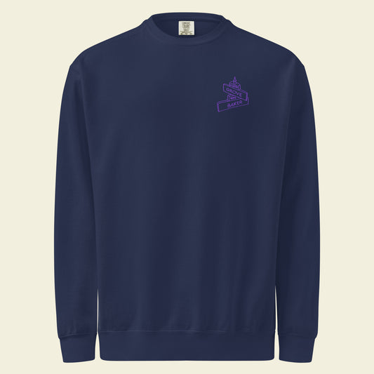 Navy Grove & Baker Embroidered Crewneck